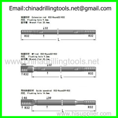 R32 bench and production drilling rod