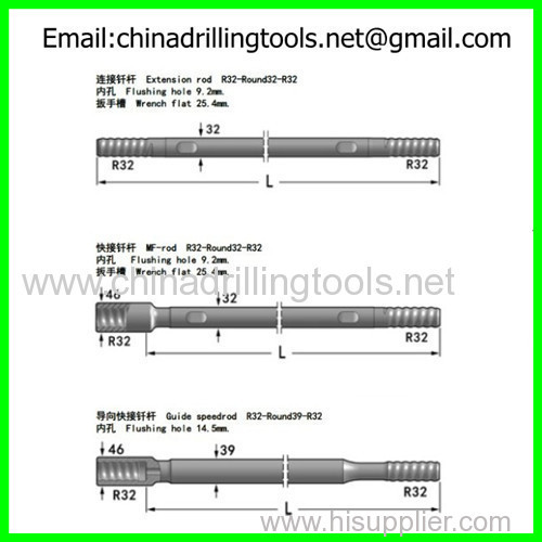 easy to install bench and production drilling rod