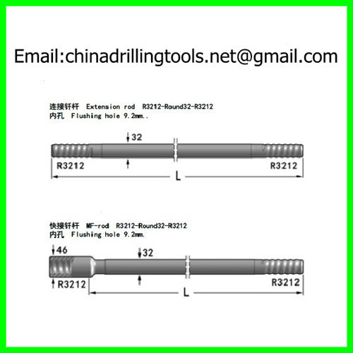 T45 Male-female drilling rod