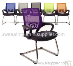 2015 lattest high quality PU leather mesh mid back meeting room guest staff office conference chair factory import