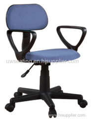 small back fabric armrest plastic back nylon base swivel lift student study school secretary computer chair factory