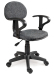 armrest black fabric small mid back plastic shell plastic office secretary BIFMA lift swivel adjust computer desk chair