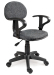 Hottest black fabric small mid back plastic shell plastic office secretary BIFMA lift swivel adjust computer desk chair