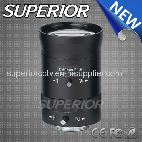 8-50mm 1/2" Mega Pixel Manual Iris Varifocal Lens