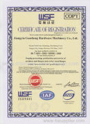 ISO9001 Quality System Certificate