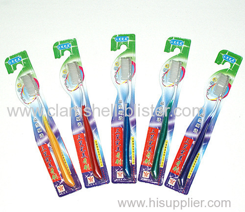 Toothbrush in blister pack
