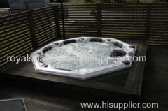 Octagonal free standing 8 persons outdoor spa pool