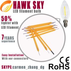 99.9% pure gold wire constant current led tungsten bulb manufacture