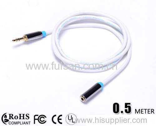 3.5mm male to 3.5mm female cable AUX Auxiliary Audio