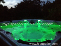 Square outdoor spa hot tubs