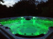 Square garden built-in hot tubs