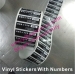 PET Vinyl Stickers with Serials Numbers