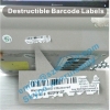 Custom 30x7mm Fragile Tamper Evident Destrutible Labels with Barcode and Serials Numbers for LCD security Use