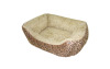 Flock leather luxury pet bed for dogs