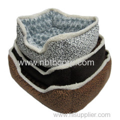 High quality short fleece dog beds with beautiful binding stitch,luxury looking pet bed for dogs