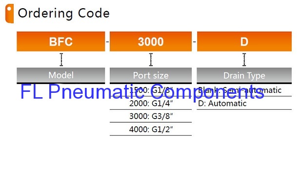 BFC3000 Air Filters,Regulators Lubricators FR.L Combination