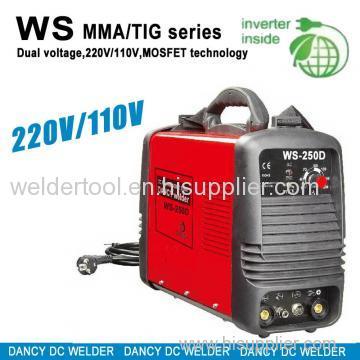 220V/110V Inverter dc tig mma welders WS 250D