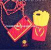 Custom Slim Red McDonald Chips Silicone Cell Phone Case For Iphone4 / 4S