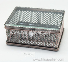 Iron sheet with glass jewerly box,