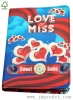 love and miss printed PU cover diray notebook