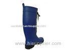 Lace Up Rubber Rain Boot