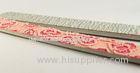Sliver on side / pink beads Emery Board Nail File with Sand paper Material