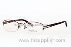 Half Frame Metal Ladies Optical Frames , Spectacles Frames For Round Face Women