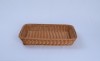 Fashion rectangular rattan bread basket