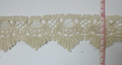 New design 100% cotton lace water soluble lace trim WTC436