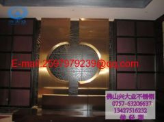 Rose golden stainless steel room divider for hotel lobby decoration