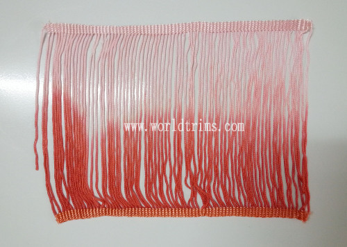 Tie dye pink/red rayon fringe trims/tassel trimmings WFR104