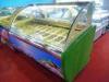 18 Trays R404a Green Commercial Ice Cream Display Freezer For Shop