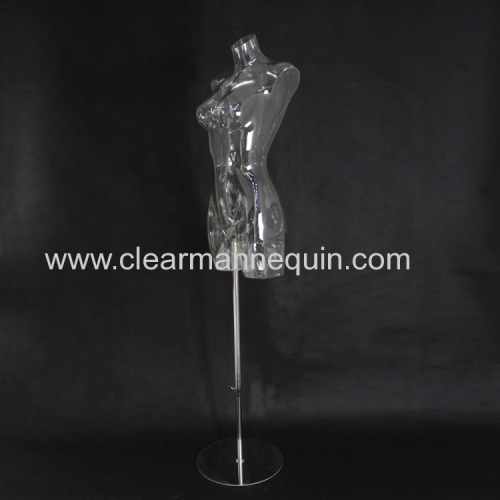 Hot sale transparent female torso mannequin