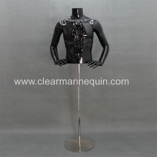 Male hot saling black torso mannequin