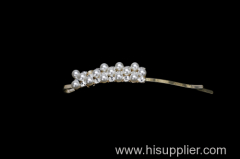 Hair Clip Pearls Making In Bowknot Design With Crystal Silver Plated Hot Crystal Bridal Jewelry HB0765