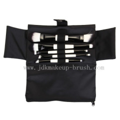 5pcs Double Ended Makeup Brush Cosmetic Set Kit with Cloth Brush Bag