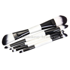 5pcs Double Ended Makeup Brush Cosmetic Set Kit with Cloth Brush Bag