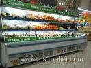 White / Red Upright Open Chiller Supermarket Showcase With Big Capacity