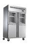 Restaurant 1000L Commercial Upright Freezer 4 Glass Doors For Bars