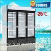 Glass Door Chiller R404a , 3 Glass Door Freezer Automatic Defrost