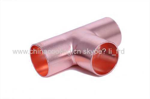 Copper Tee Fitting used for air-conditioner or connect with condenser