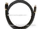 High Speed Nylon HDMI , 19PIN 3D 24K Gold Plated HDMI Cable