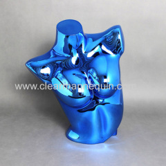 Electroplated blue PC torsos mannequin