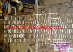 Golden specular stainless steel pipe screens for interior decoration