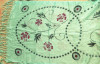 Zhejiang scarf factory hot sale 15%nylon85%viscose flower screen print scarves