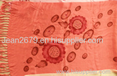 Zhejiang scarf factory hot sale 15%nylon85%viscose flower screen print scarves