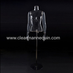 Transparent women half body mannequins