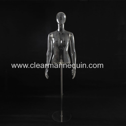 Fashion female transparent PC mannequins torsos