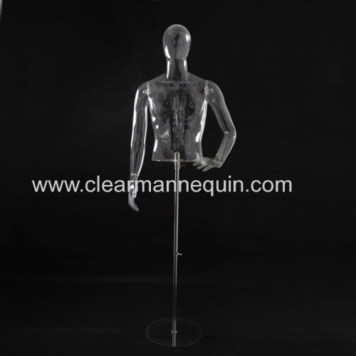 Eco-friendly male transparent torsos mannequin
