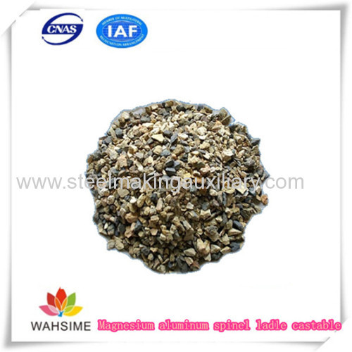 Magnesium aluminum spinel ladle castable use for Steelmaking refractory competitive price